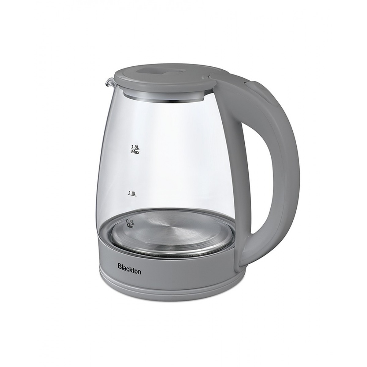 Blackton Bt KT1800G, gray, чайник стеклянный