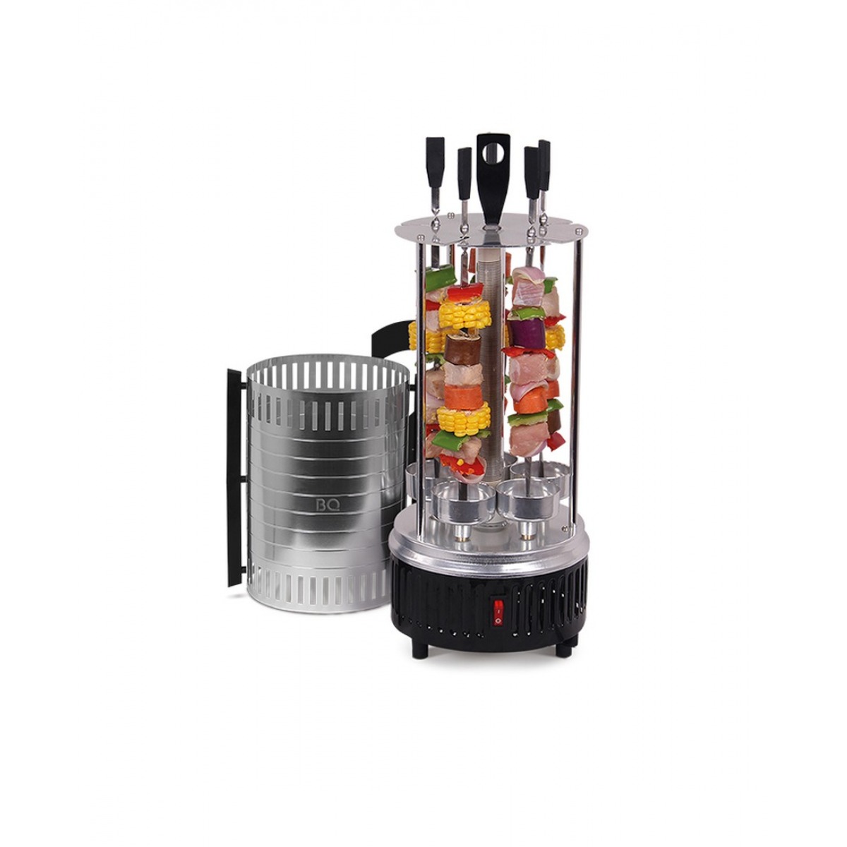 BQ BBQ1000, black-steel, электрошашлычница