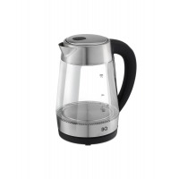 BQ KT1700G, black-steel, чайник стеклянный