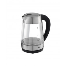 BQ KT1700G, black-steel, чайник стеклянный