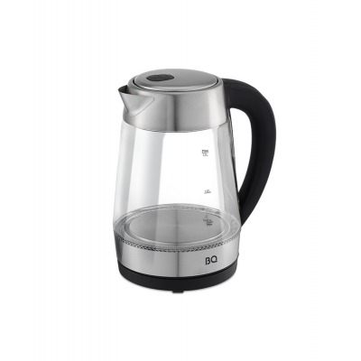 BQ KT1700G, black-steel, чайник стеклянный