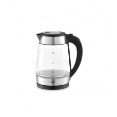 BQ KT1738G, black-steel, чайник стеклянный