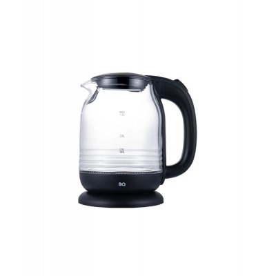 BQ KT1833G, black-steel, чайник стеклянный