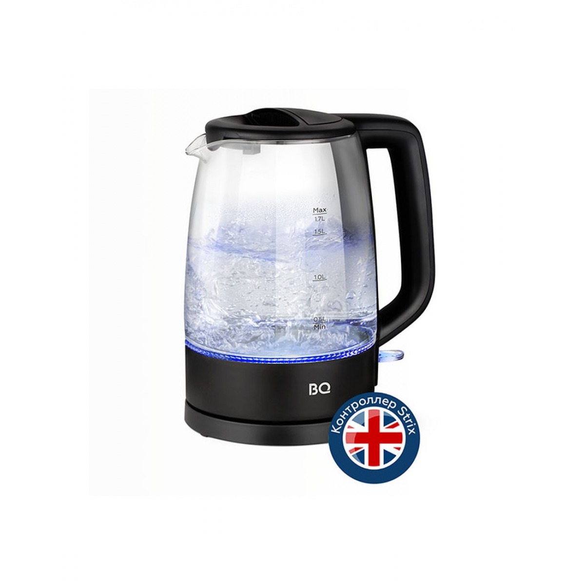 BQ KT1839G, black, чайник стеклянный