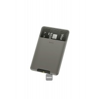 Baseus back stick silicone card bag, Dark Grey, картхолдер
