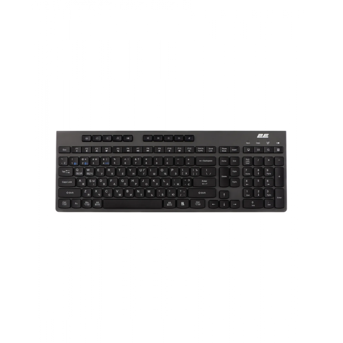 2E Keyboard membrane KS280 120key, WL/BT, silent, black-grey, клавиатура