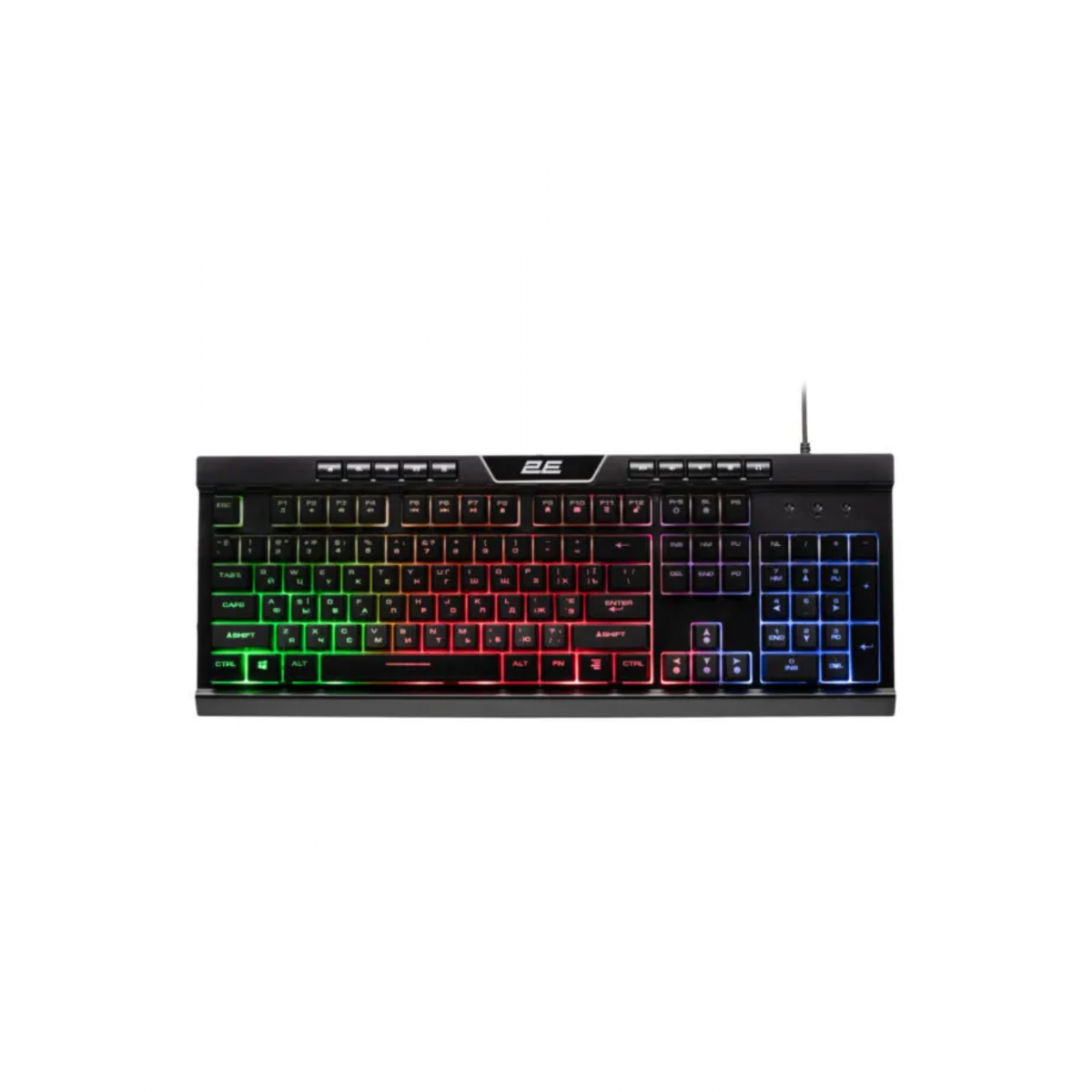 2E GAMING KG300 114key, USB-A, EN/RU, LED, black, клавиатура