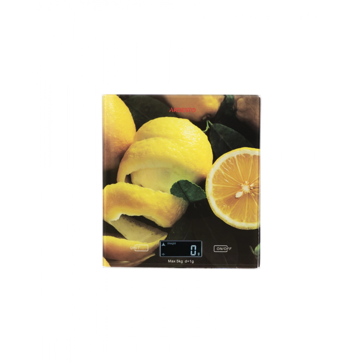 Ardesto SCK-893LEMON до 5кг, glass/colorful, весы
