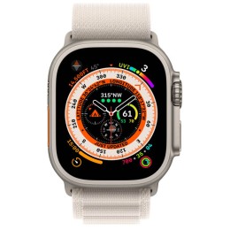 Apple Watch 8 49mm Ultra Starlight Alpine Loop silver, смарт-часы