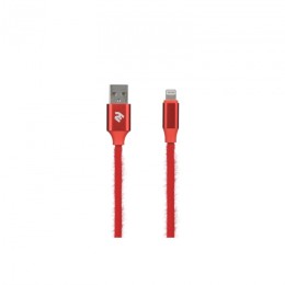 2E USB-A - Lightning Fur 1m red, кабель