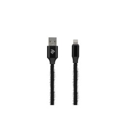 2E USB-A - Lightning Fur 1m black, кабель