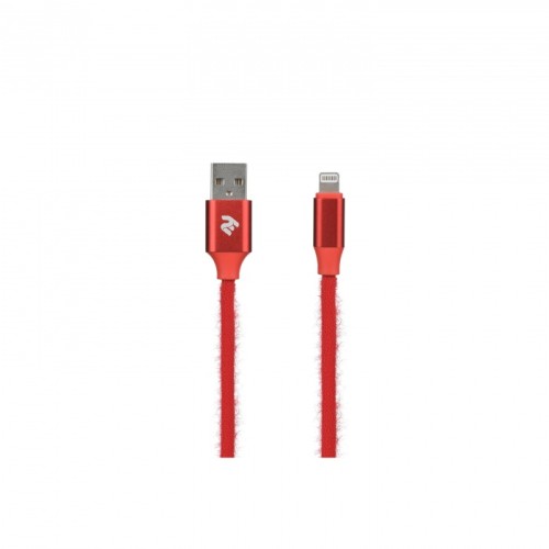 2E USB-A - Lightning Fur 1m red, кабель