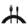 2E USB-A - Lightning Fur 1m black, кабель