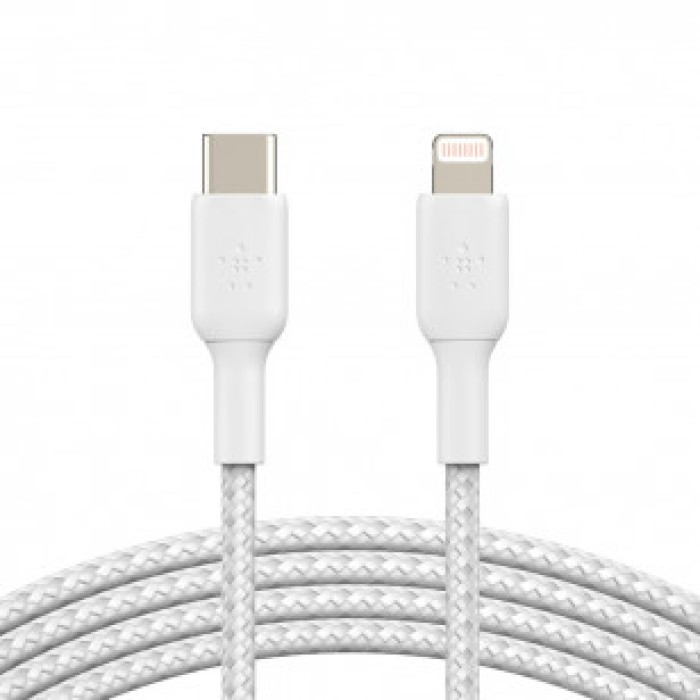 Belkin USB-С - Lightning BRAIDED 1m white, кабель