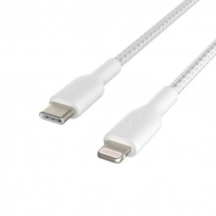 Belkin USB-С - Lightning BRAIDED 1m white, кабель