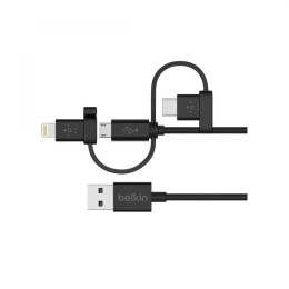 Belkin USB 2.0 Universal MicroUSB/USB-C/Lightning Connectors 1.2m, кабель