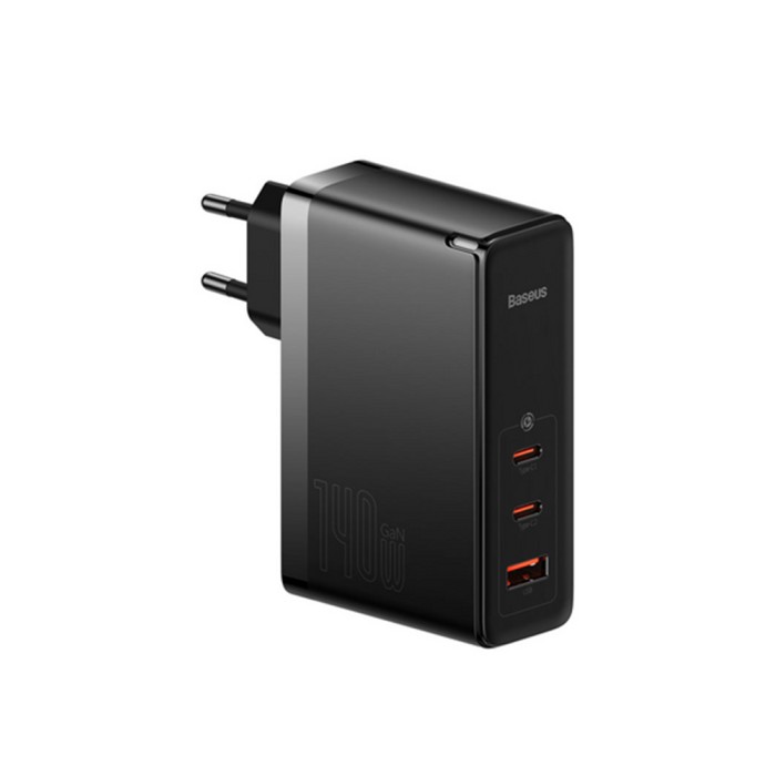 Baseus GaN5 Pro Fast Charger 2C+U 140W EU, black, зарядное устройство