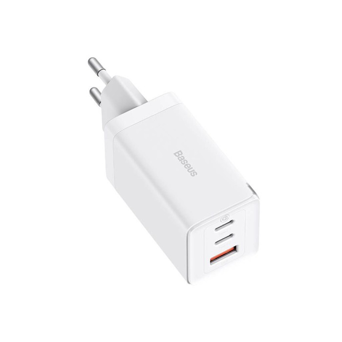 Baseus GaN5 Pro Fast Charger 2C+U 65W EU, white, зарядное устройство