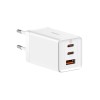 Baseus GaN5 Pro Fast Charger 2C+U 65W EU, white, зарядное устройство