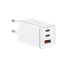 Baseus GaN5 Pro Fast Charger 2C+U 65W EU, white, зарядное устройство