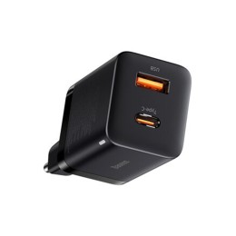 Baseus Super Si Pro Quick Charger USB + Type-C C+U 30W EU black, сетевое зарядное устройство 