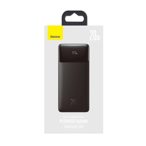 Baseus Bipow 10000 mAh 20 W, black, внешний аккумулятор