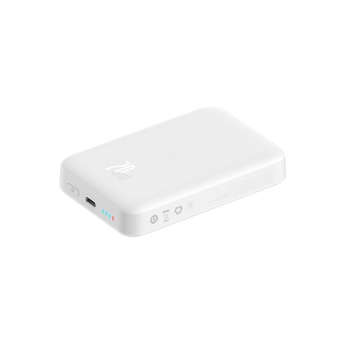 Baseus Magnetic Mini 10000 mAh 20W, white, внешний MagSafe аккумулятор