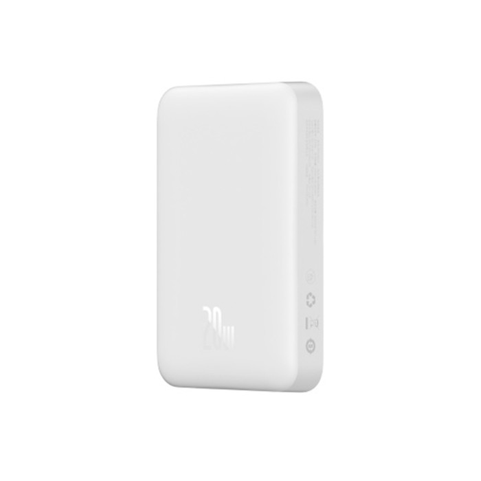 Baseus Magnetic Mini 10000 mAh 20W, white, внешний MagSafe аккумулятор