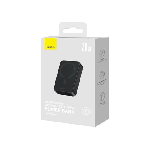 Baseus Magnetic Mini 20000 mAh 20W, black, внешний Magsafe аккумулятор