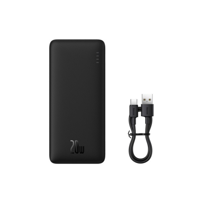 Baseus Airpow Fast Charge Power Bank 20W 10000mAh, black, внешний аккумулятор