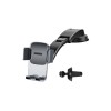 Baseus Easy Control Clamp Car Mount Holder (A Set), black, автомобильный держатель