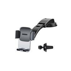 Baseus Easy Control Clamp Car Mount Holder (A Set), black, автомобильный держатель