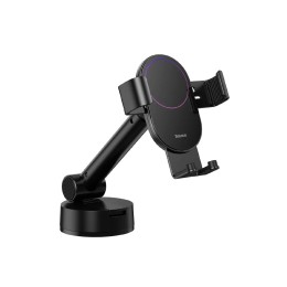 Baseus Simplism Gravity Car Mount Holder with Suction Base, black, автомобильный держатель