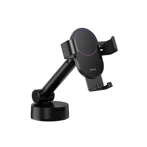 Baseus Simplism Gravity Car Mount Holder with Suction Base, black, автомобильный держатель