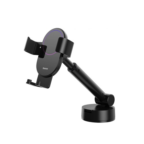 Baseus Simplism Gravity Car Mount Holder with Suction Base, black, автомобильный держатель