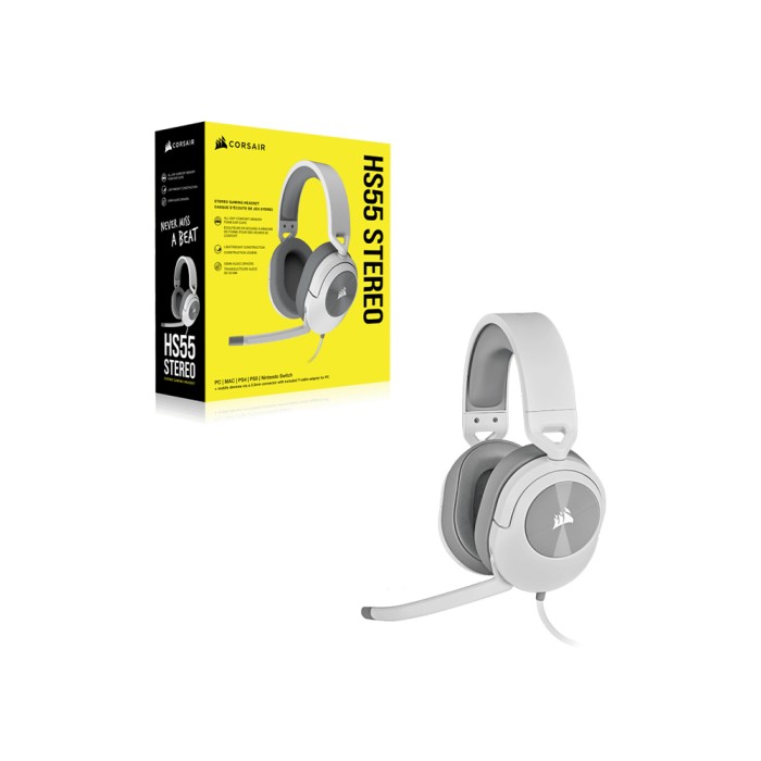 Corsair HS55 Stereo Carbon White, наушники