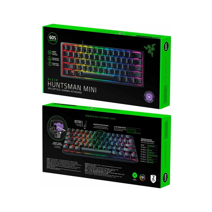 Razer Huntsman Mini Purple Switch Russian Layout, клавиатура