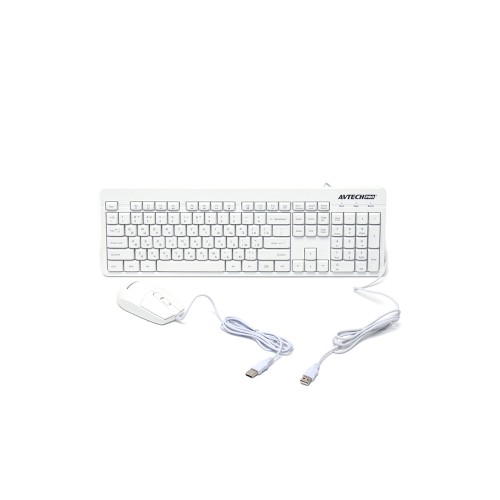 Avtech Pro C302 White, клавиатура и мышь