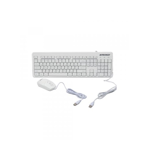 Avtech Pro C304 White, клавиатура и мышь