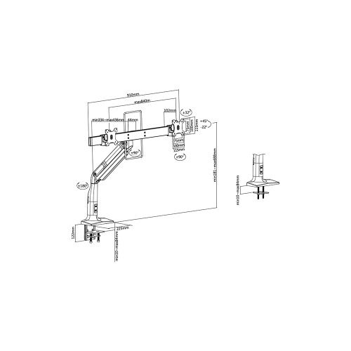 Cougar DESK-ACC DUO 35, кронштейн для монитора