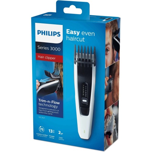 Philips HC3521/15 черный/серебристый, машинка для стрижки