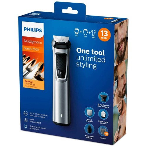 Philips MG7715 Series 7000, серебристый, триммер