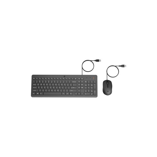 HP 150 Wired Mouse and Keyboard Combo Set - Black, комплект клавиатура+мышь