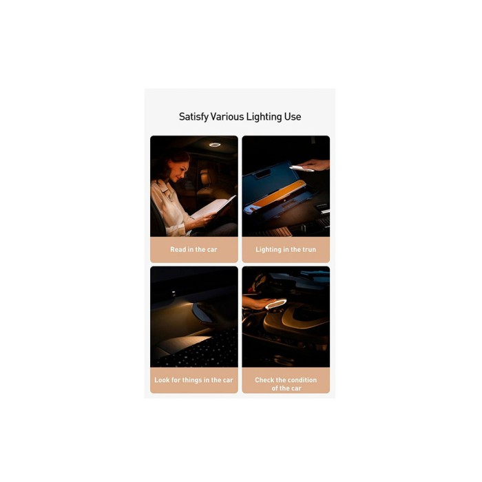 Baseus Bright Car Reading Light (CRYDD01-01) лампа освещения салона автомобиля