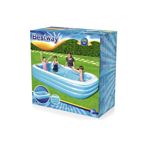 Надувной бассейн для детей Bestway "Deluxe Family" 54009, (305х183х56см, 1161 л)