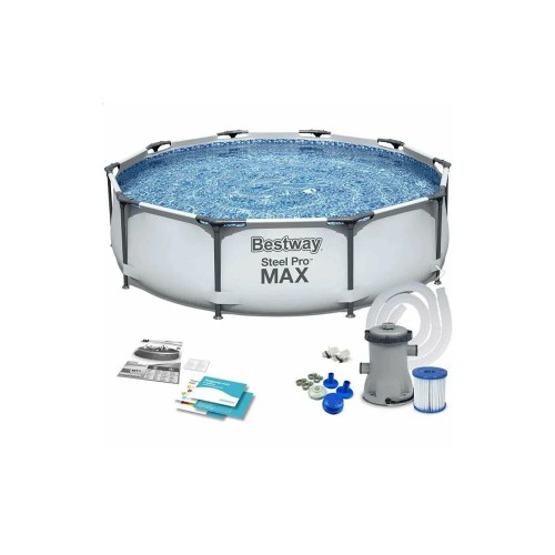 Bestway 56416 Steel Pro Max, каркасный бассейн с фильтр-насосом (366х76см, 6473 л)