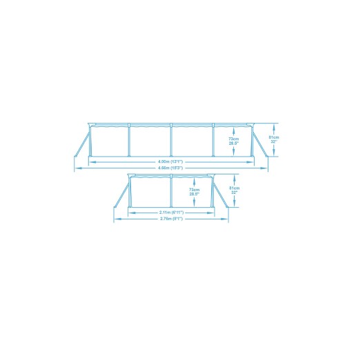 Bestway 56405 Steel Pro, каркасный бассейн (400х211х81см, 5700 л)