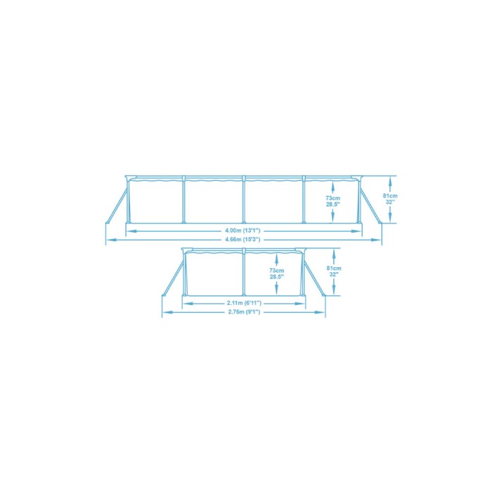 Bestway 56424 Steel Pro, каркасный бассейн с фильтр-насосом (400х211х81см, 5700 л)