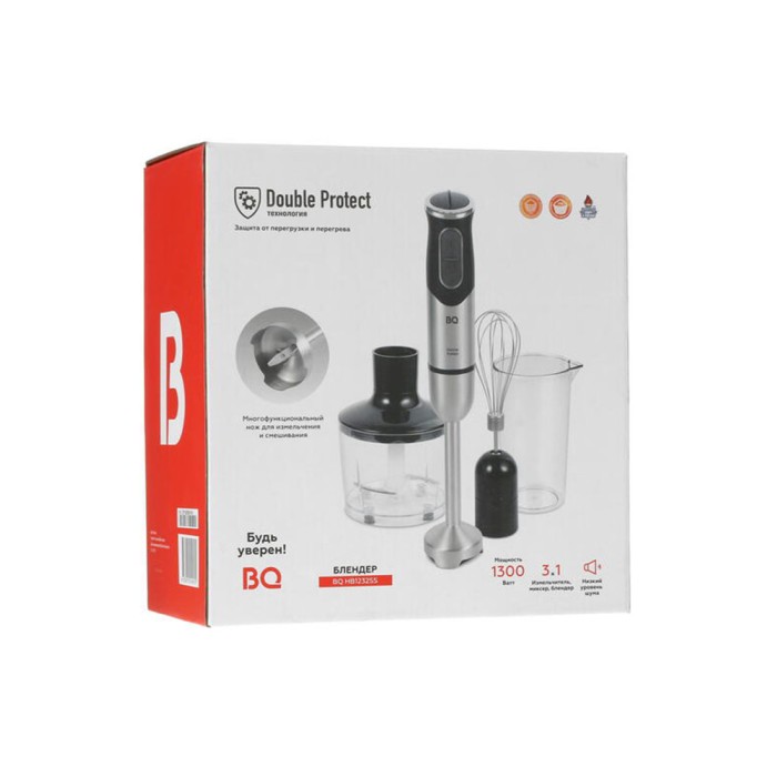 BQ HB1232SS black-steel, погружной блендер