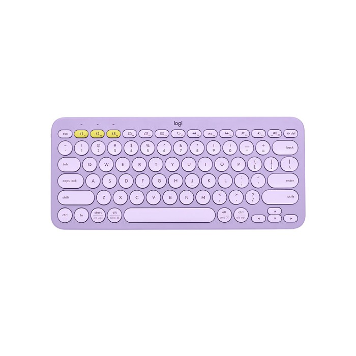 Logitech K380 Multi-Device US Bluetooth Keyboard, Lavender Lemonade, игровая клавиатура